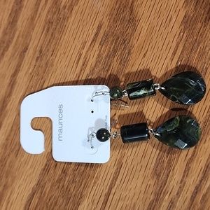 Maurice's Green Dangle Earrings